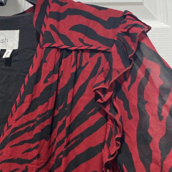 Ba&sh Selena crimson zebra print dress. - Picture 10 of 16